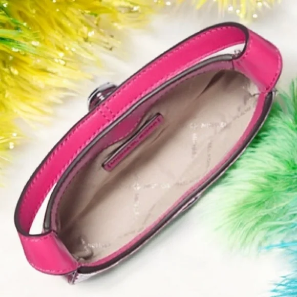 Michael Kors Lyra Pink Mini Crossbody Bag - Picture 2 of 5